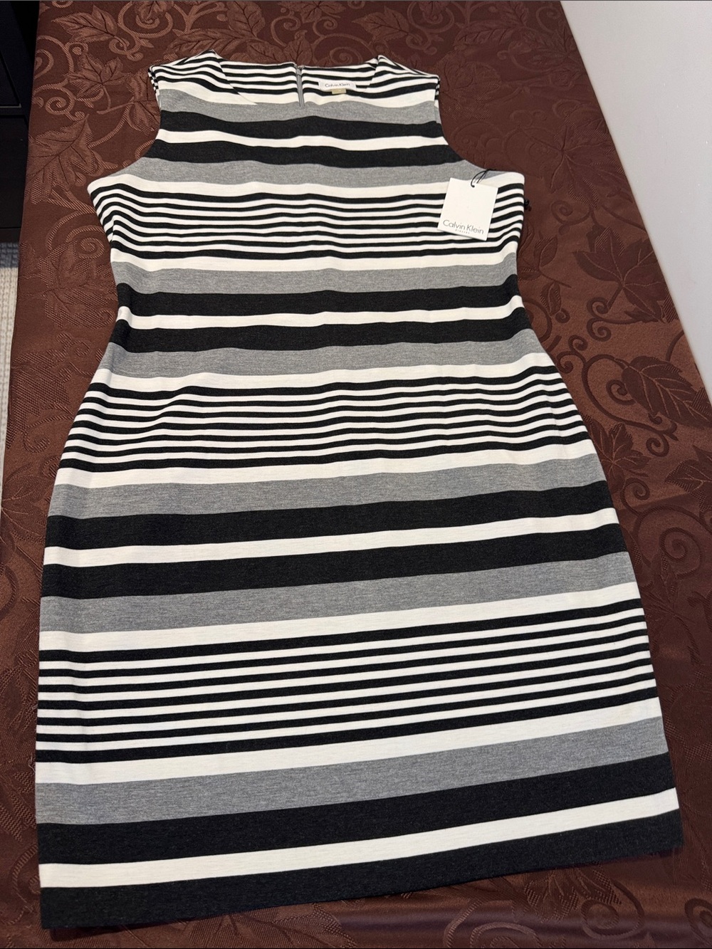 Calvin Klein Striped Midi Dress. Ladies 14